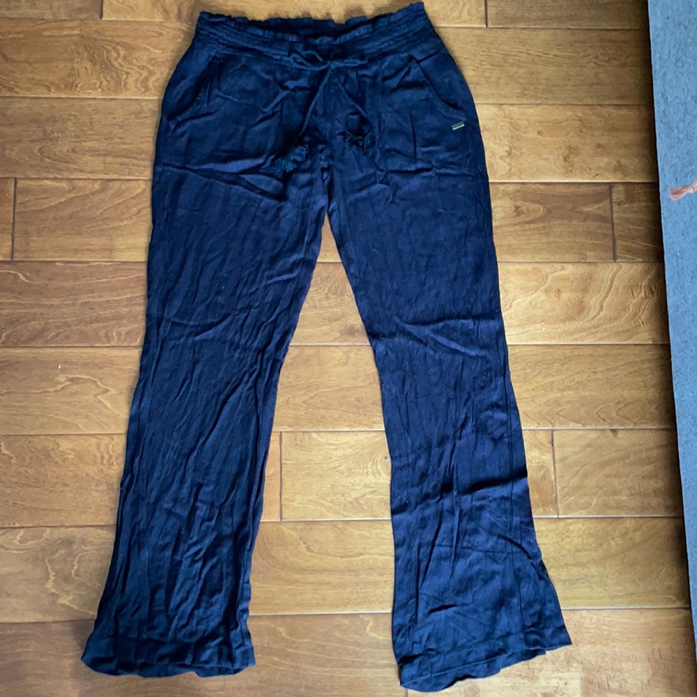 Roxy linen black ocean side pants